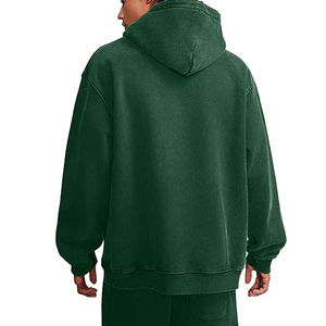 Sudadera con Capucha para Hombre, Estilo Urbano, Lavado Ácido, Tejido de Punto, Sin Forro, Antiarrugas, Bordada, Corte Regular, 100% Algodón - Product Image 4