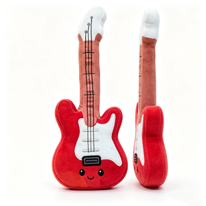 Peluche de guitarra eléctrica personalizado, peluche de guitarra, peluche de instrumento, peluche de guitarra roja, lindo peluche de guitarra - Product Image 3