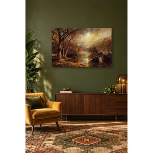 Fida Cropsey - Matin brumeux d'automne sur le lac Greenwood - Impression sur toile - Product Image 3