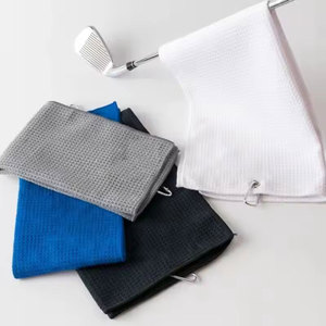 Toalla de golf tipo waffle de alta calidad, suave, absorbente y duradera, para accesorios de golf, en oferta online. - Product Image 1