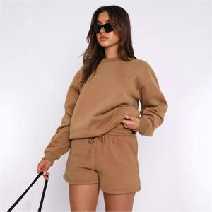 Perfect Top Quality Clothing Women Hoodie <b>Shorts</b> Set Crew Neck Sweatshirt <b>Shorts</b> Set for Women Daily <b>Travel</b> - Product Image 4