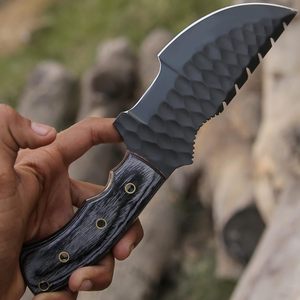 Cuchillos rastreadores de acero D2 de alta calidad para acampar al aire libre hecho a mano DIY grado con Funda de cuero mejor precio OEM personalizable - Product Image 5