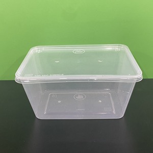 Ecológico libre de BPA Super calidad transparente inyección rectángulo desechable 1000ml contenedor de plástico para alimentos con tapas fábrica - Product Image 5
