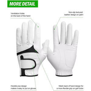 Gants de golf Cabretta perforés flexibles avec logo d'impression de broderie personnalisé et personnalisation d'étiquettes - Product Image 2