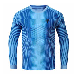 ชุดเสื้อฟุตบอลผู้รักษาประตูแบบระเหิดเสื้อฟุตบอลทำจากโพลีเอสเตอร์จำนวนมาก - Product Image 1