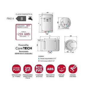 Calentador de Agua Eléctrico Vertical Ariston Shape Eco Evo 50 V/5 - Product Image 5