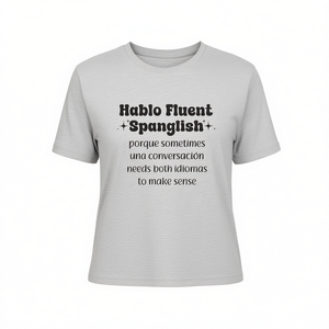 Maglietta divertente per insegnanti di spagnolo: T-shirt promozionale comica per chi parla fluventemente Spagnolo-Latino - Product Image 2