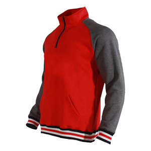 Men's Oversized 14 Zip Collar <b>Mock</b> <b>Neck</b> Hoodie Pullover with Quarter Zipper Custom Logo Plain Blank Print XS Size Sweatshirt - Product Image 3