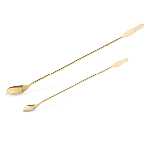 Cuchara Mezcladora de Cócteles de Latón de Alta Calidad, Diseño de Flor, Mango Largo, Diseño de Flor, Fabricada en India - Product Image 3