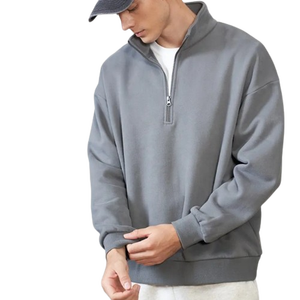 Otoño nuevo cálido polar sudaderas con media cremallera sudaderas con capucha gruesas jerséis sueltos de gran tamaño ropa de talla grande sudadera con media cremallera - Product Image 1
