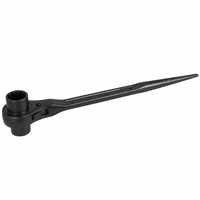 Llave de trinquete de punta afilada de óxido negro, llave de vaso ajustable para andamios y construcción