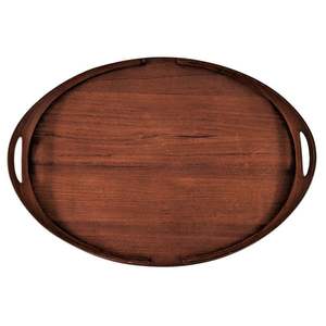 Top arrivée plateau de dîner en bois d'acacia naturel assiette de chargeur en bois plat incassable léger pour Snack Dessert - Product Image 2