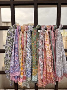 Pareo de Playa para Mujer 100% Algodón, Estampado a Mano, Pareo sin Mangas Cómodo para Chicas, Ligero - Product Image 2