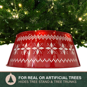 Collar de árbol de Navidad rojo de hierro galvanizado de alto grado para decoración de Navidad Collar de árbol de Navidad de alta calidad para el día de Navidad - Product Image 5
