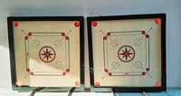 Jeu de Carrom en Bois Personnalisé de Haute Qualité, Emballage sur Mesure, Jeu de Table Éducatif et Ludique pour la Famille, Impression Couleur Intégrale Durable pour 2 à 4 Joueurs
