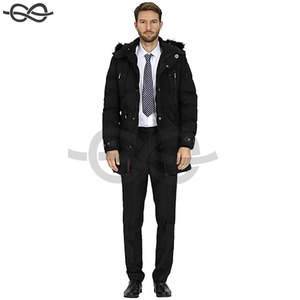 Parka cálida para hombre, chaqueta de esquí, chaqueta acolchada resistente al agua, abrigo largo de invierno con capucha desmontable y ribete de piel sintética para el frío - Product Image 6