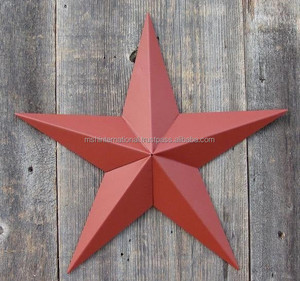 Decoración de árbol de Navidad cobre hierro gran estrella de Metal adorno colgante de lujo diseño moderno personalizado - Product Image 1