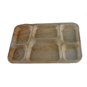 Assiettes biodégradables écologiques Assiettes portionnées jetables en feuilles de palmier Ensemble de vaisselle à prix abordable - Product Image 3