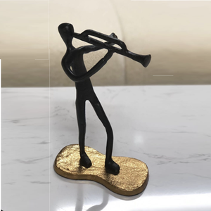 Sculpture décorative avec finition noire Design d'arbre avec base rectangulaire Décoration de la maison Sculpture de table Abstrait moderne - Product Image 3