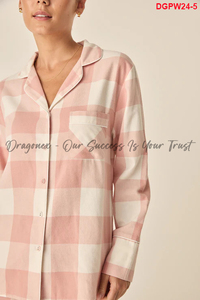 The 2-in-1 Large Striped <b>Pajama</b> Set Is Comfortable and Suitable <b>for</b> Walking Around the House With Your Pet From Cool 100% Cotton - Product Image 5