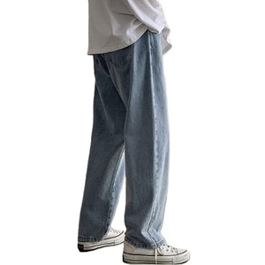 Bán Buôn Hàng Đầu Lỏng Lẻo Phù Hợp Thẳng Chân Denim Jeans Baggy Rộng Chân Đồng Bằng Quần Quần Cho Nam Giới - Product Image 3