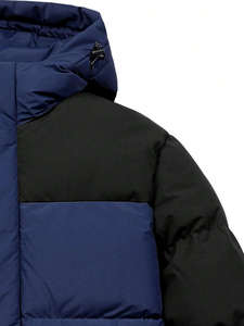 Alta calidad Negro Azul logotipo personalizado cremallera invierno Puffer chaleco chaqueta para hombres Casual acolchado capucha utilidad Puffer chaqueta sólida - Product Image 4