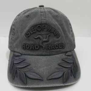 Venta al por mayor de alta calidad personalizado Vintage lavado Denim gorras de béisbol 3D bordado gorras con diseños personalizados algodón lavado gorra - Product Image 1