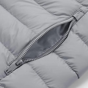<b>Men's</b> Solid <b>Grey</b> Down Vest Windproof Zipper <b>Waistcoat</b> Lightweight Winter Puffer Outerwear - Product Image 3