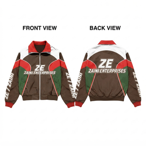 Veste coupe-vent pour femme, 145 GSM, micro-polyester, résistante à l'eau, marron, rouge, blanc, vert, logo personnalisé, OEM, ODM - Product Image 1