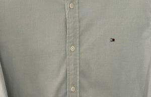 Chemise solide en coton 100% de qualité supérieure pour hommes, manches longues, teint en fil, respirant, séchage rapide, anti-rides, personnalisé - Product Image 2