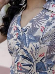 ชุดเดรสโบโฮผ้าฝ้ายพิมพ์ลายดอกไม้สไตล์อินเดียชุดเดรสลำลองฤดูร้อนทำด้วยมือของขวัญที่สมบูรณ์แบบสำหรับกระดุมธรรมชาติของเธอ - Product Image 4