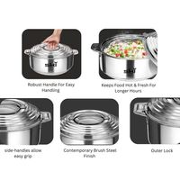 Meilleures ventes : Ensemble cadeau de casseroles isothermes 1000 ml en acier inoxydable avec couvercle, pour maintien au chaud/au froid des aliments et service de Roti