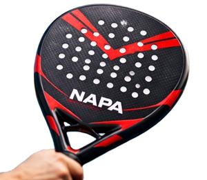 Raquette de padel en fibre de carbone de conception personnalisée OEM professionnelle, haute puissance, contrôle, raquette de tournoi, polyester diamant, léger, EVA - Product Image 5
