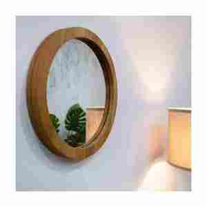 Top Selling Custom Made Round <b>Wooden</b> <b>Frame</b> Decor <b>Mirror</b> High Quality Hand Crafted Modern Design for Wall Home Decor - Product Image 2