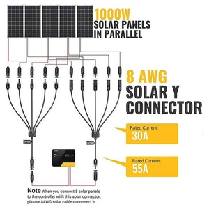 BougeRV <b>Solar</b> Y <b>Connector</b> <b>Solar</b> <b>Panel</b> Parallel Connectors Extra Long 5 to 1 Cable - Product Image 4