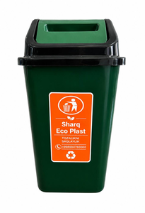 Modern Plastic Trash Can with Swing Top Lid Lightweight Durable Waste <b>Bin</b> for Household <b>Office</b> Kitchen Bathroom and Daily Use - Product Image 3