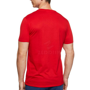 Camiseta de hombre de alta calidad con logotipo personalizado impreso antiarrugas 100% algodón patrón sólido precio al por mayor hecho en Pakistán - Product Image 2
