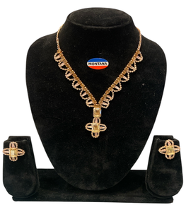 AD768 elegante collar clásico pendientes Conjunto elegante joyería de moda para fiestas aniversarios eventos tradicionales para regalar - Product Image 1