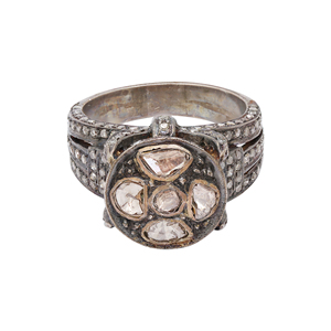 Handmade Polki Diamond <b>Ring</b> for Women <b>925</b> Sterling <b>Silver</b> <b>Ring</b> for Wedding Jewelry for Wholesale - Product Image 4