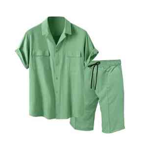 Oversize Heavy Cotton Washed T <b>Shirt</b> and Shorts Set Cotton Jersey <b>Summer</b> Short Set <b>for</b> <b>Men</b> Breathable Cotton Custom Two Piece - Product Image 5