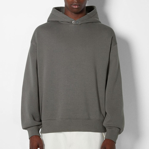 Sudaderas con capucha personalizadas con hombros caídos para hombre, sudaderas con capucha informales de peso pesado de alta calidad para hombre, Sudadera con capucha de gran tamaño de algodón 100% - Product Image 3