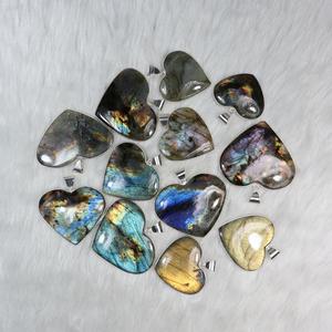Hermosa forma de corazón Multi labradorita piedra preciosa colgante joyería a granel venta al por mayor bisel colgante joyería - Product Image 2