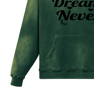 Sweat à capuche en molleton taille XS, couleur vert foncé, effet délavé, avec logo personnalisé imprimé à l'écran - Product Image 5