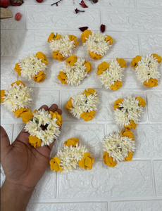 Yellow Wedding Floral <b>Wrist</b> Bracelet Artificial Jasmine & Yellow Flower - Product Image 4