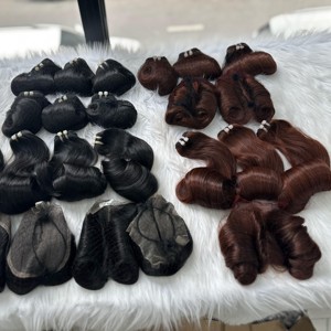 Venta al por mayor naranja suelto ondulado rizado un donante Super doble dibujado Remy máquina doble trama libre enredo humano vietnamita - Product Image 2