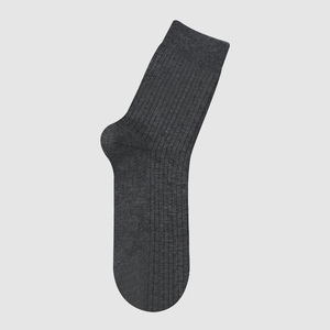 Calcetines de Algodón para Hombre, Estilo Casual, Medios, Gruesos, Transpirables, de Color Sólido, Diseño Acanalado Coreano, para Negocios, Uso Diario, ODM - Product Image 6