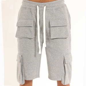 Meilleure qualité hommes décontracté Cargo Shorts 100% coton coupe ample poche latérale solide motif non tissé méthode de tissage en toile - Product Image 1