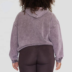Vente en gros Nouveau sweat à capuche tendance délavé à l'acide pour femmes grande taille coupe confortable sweat pour femmes bonne qualité pour la saison d'hiver - Product Image 5