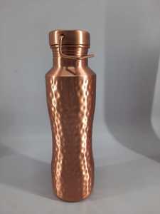 Elegant Classic Design Eco-Friendly Copper Ayurvedic Hammered Water <b>Bottle</b> with Customizable Logo and Shape - Product Image 5