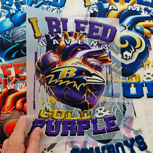 カスタムNFLチーム熱転写DTF転写デザイン、熱プレス対応、Tシャツ用スクリーン印刷プラスチゾル転写プリント - Product Image 2